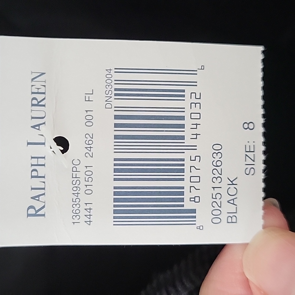 Ralph Lauren Black Corduroy Pants, Size 8 - Picture 7 of 7